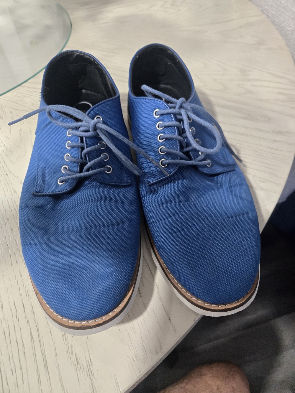 Calvin Klein Men's Royal Blue Canvas Lace-Up Sneakers